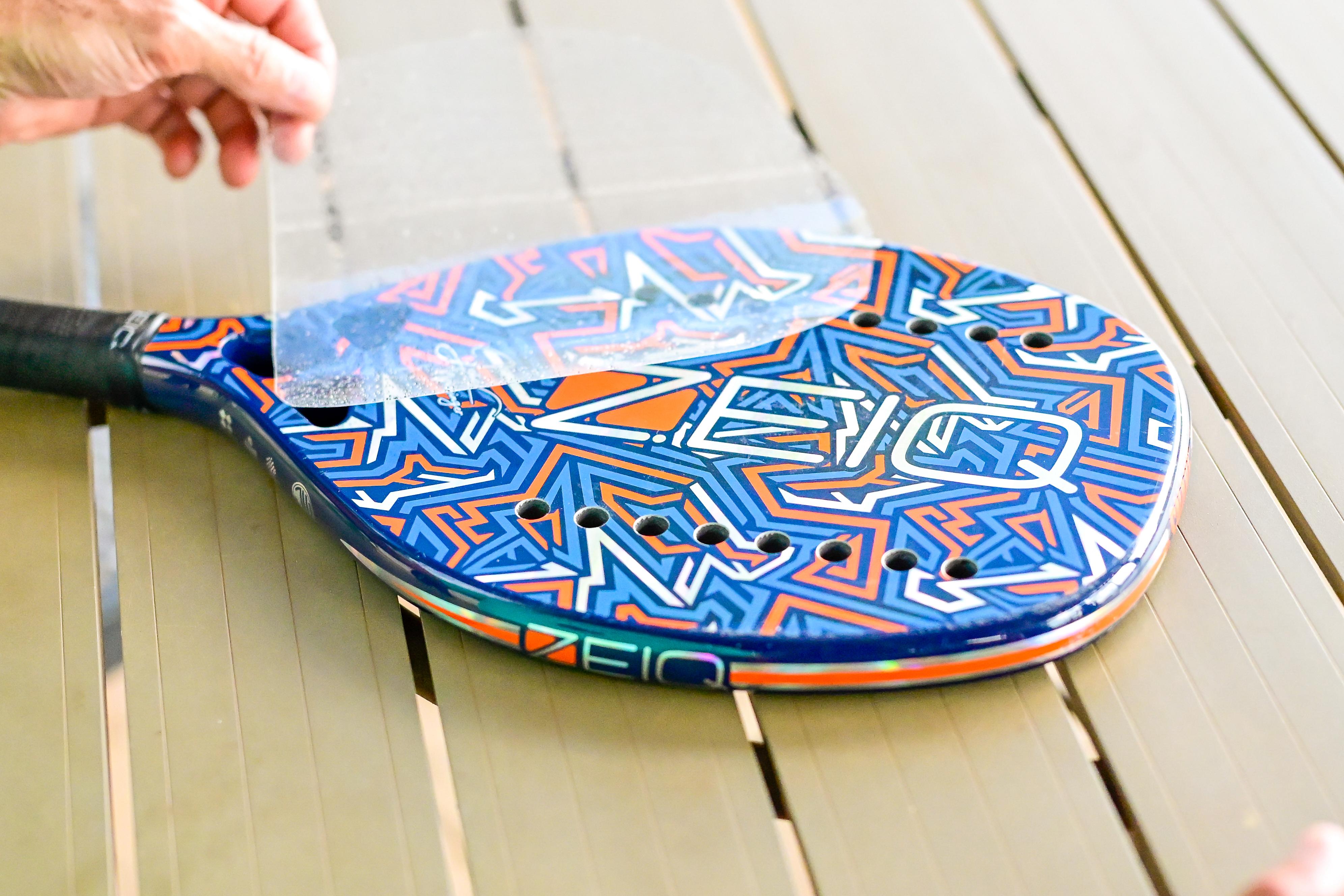 Raquete proteção película aplicação #3